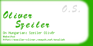 oliver szeiler business card